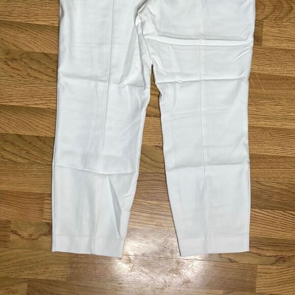 Express Stretchable Trousers Ankle High Rise Curvy White Women's Pants Size 8S N - Picture 12 of 16